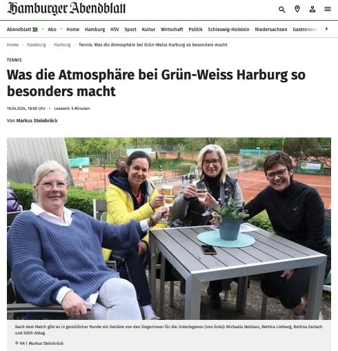 Screenshot vom Artikel im Hamburger Abendblatt